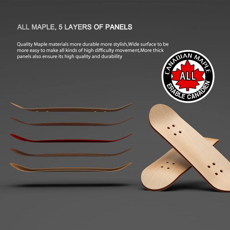 Bánh Xe Ván Trượt Năm Lớp Bằng PU Chống Trượt Chuyên Nghiệp Mini Finger Skateboard Fingerboards