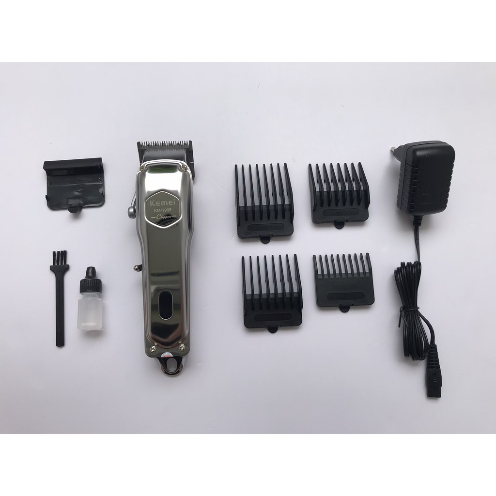 Tông đơ cắt tóc Kemei 1998 Chính Hãng Pin Lithium 2000mAh. Tông Đơ Kemi 1998 Nhôm Đặc Tốt