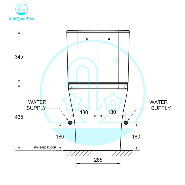 Bồn cầu 2 khối nắp êm American Standard 2622-WT Signature chính hãng