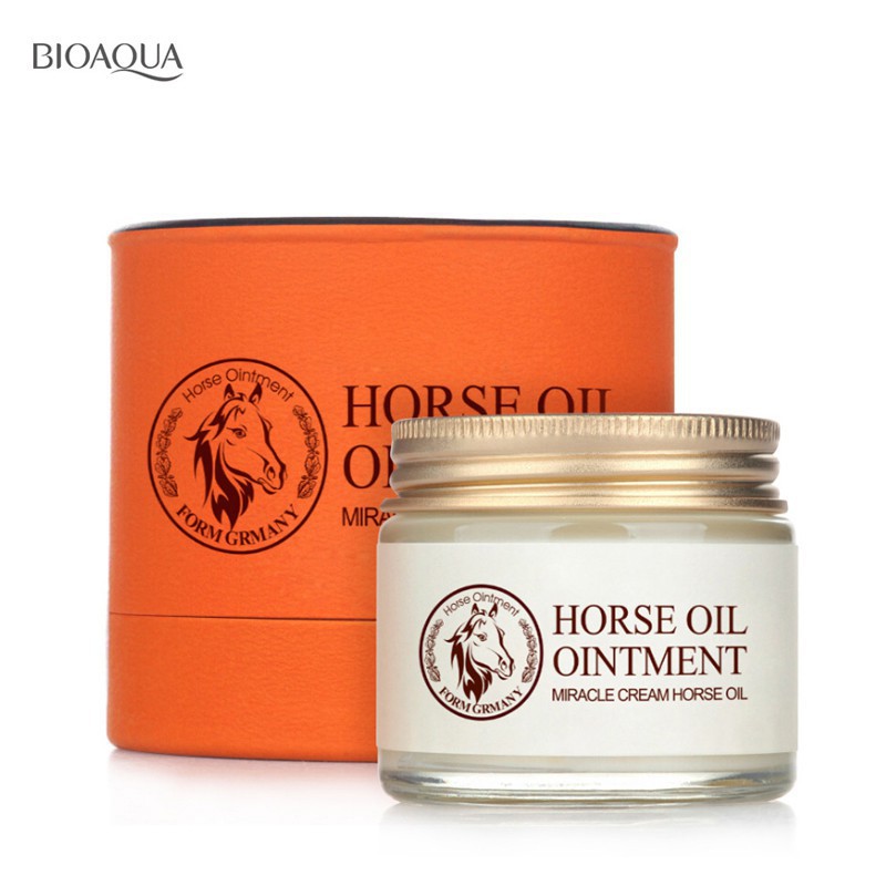Hot Bioaqua Horse Oil Cream Anti Aging Face Body Whitening Moisturizing Face Skin Care