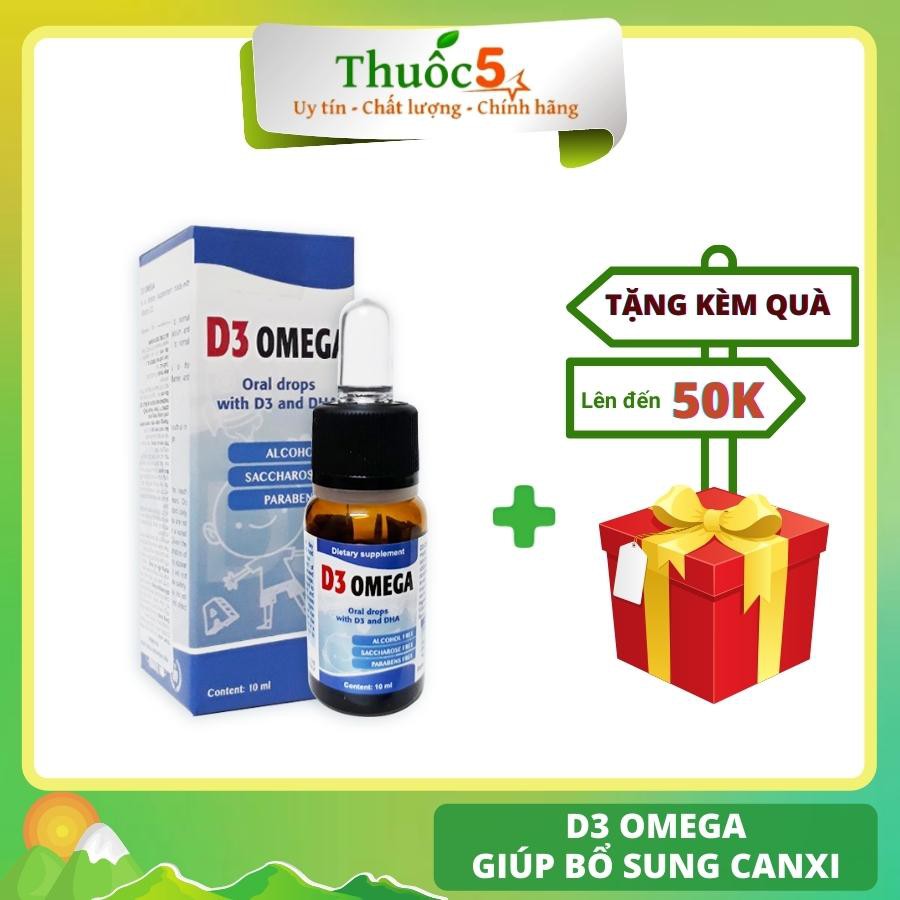 Siro Uống D3 Omega Giúp Tăng Khả Năng Hấp Thu Canxi Hỗ Trợ Phát Triển Chiều Cao Cho Bé Hộp 10ml