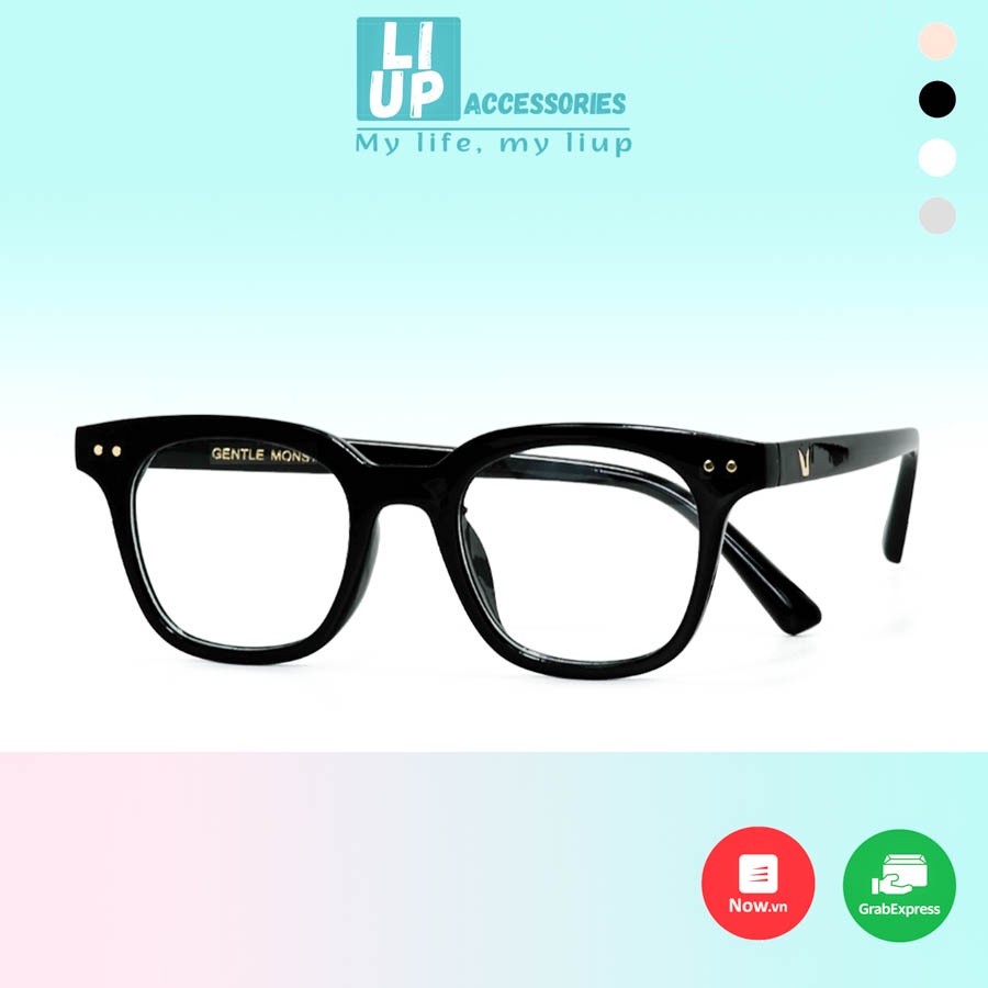 ™✣Gọng kính cận vuông V nhựa dẻo 6810 mắt Liup, bản to, phù hợp nhiều khuôn mặt, màu