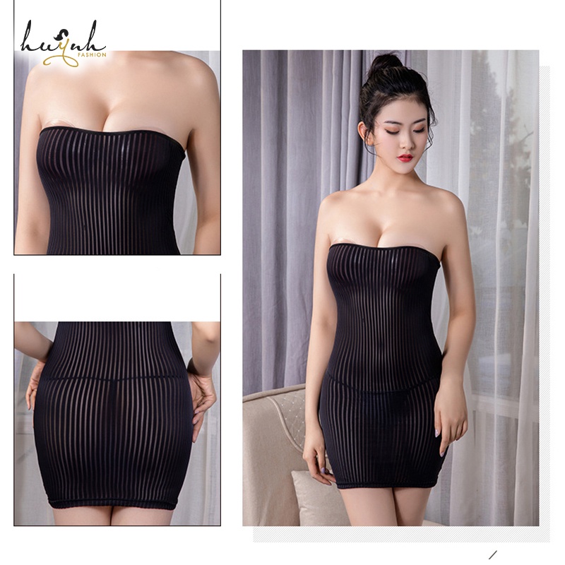 Đầm Ngủ Ống Ôm Body Cúp Ngực Sexy Gợi Cảm - N81