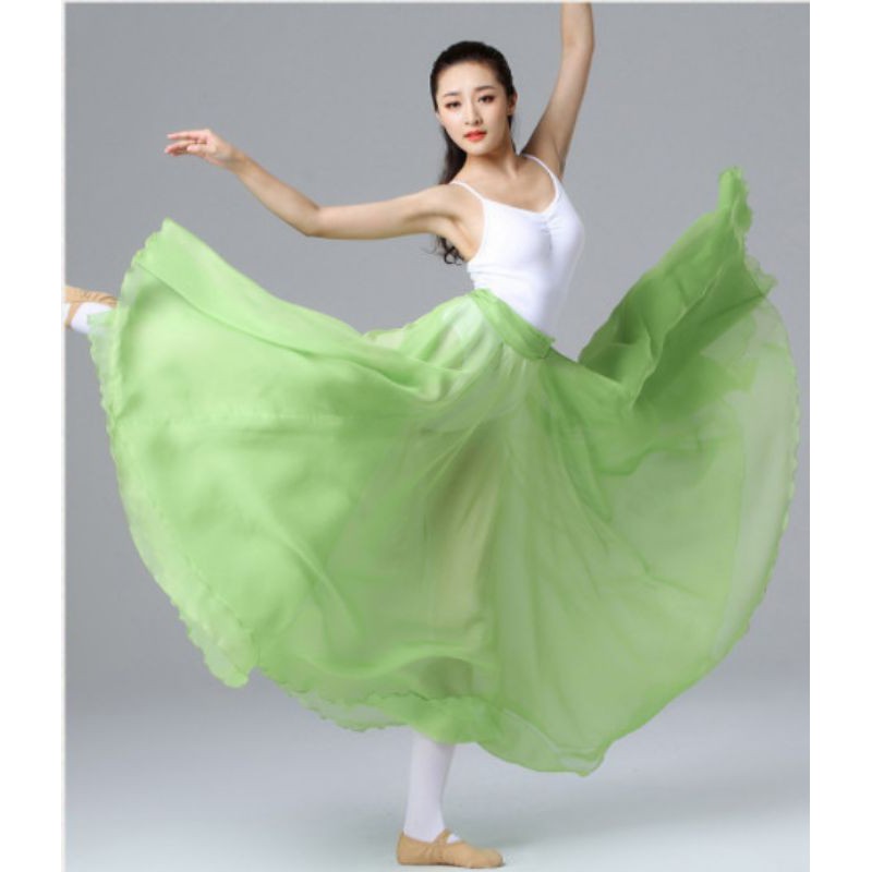 Váy voan 720 độ buộc dây tặng quần váy