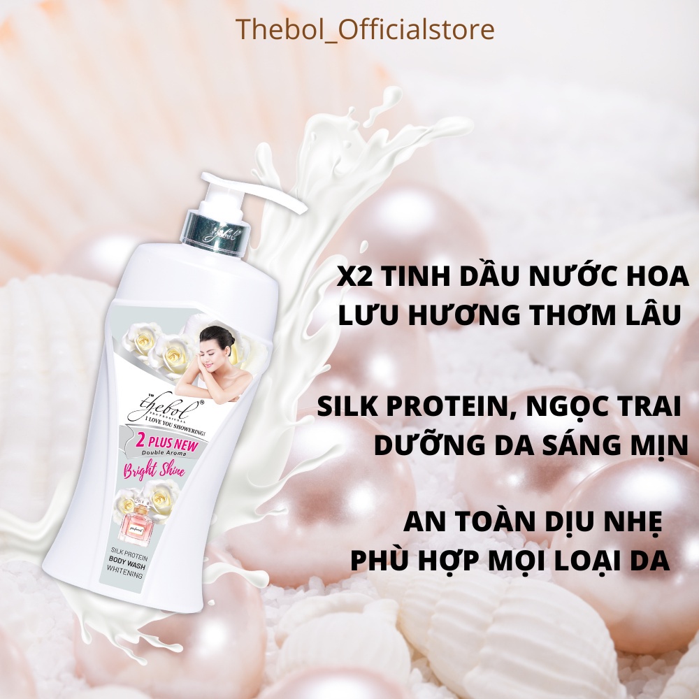 Sữa tắm dưỡng thể nữ Thebol tinh chất hoa hồng nước hoa sữa dê