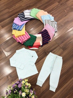 Combo bộ cotton len cổ 3 phân