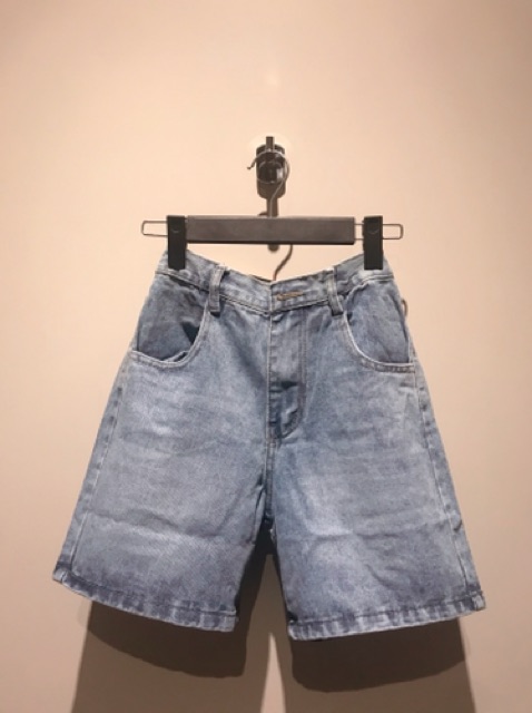 Quần short jean nữ ngố ống rộng quần đùi bò Ulzzang (sẵn) MSHA