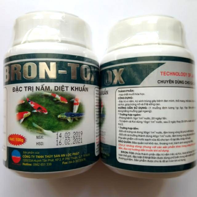 BRON TOX trị cạ mình nằm đáy, nhớt màng trắng 200 gr