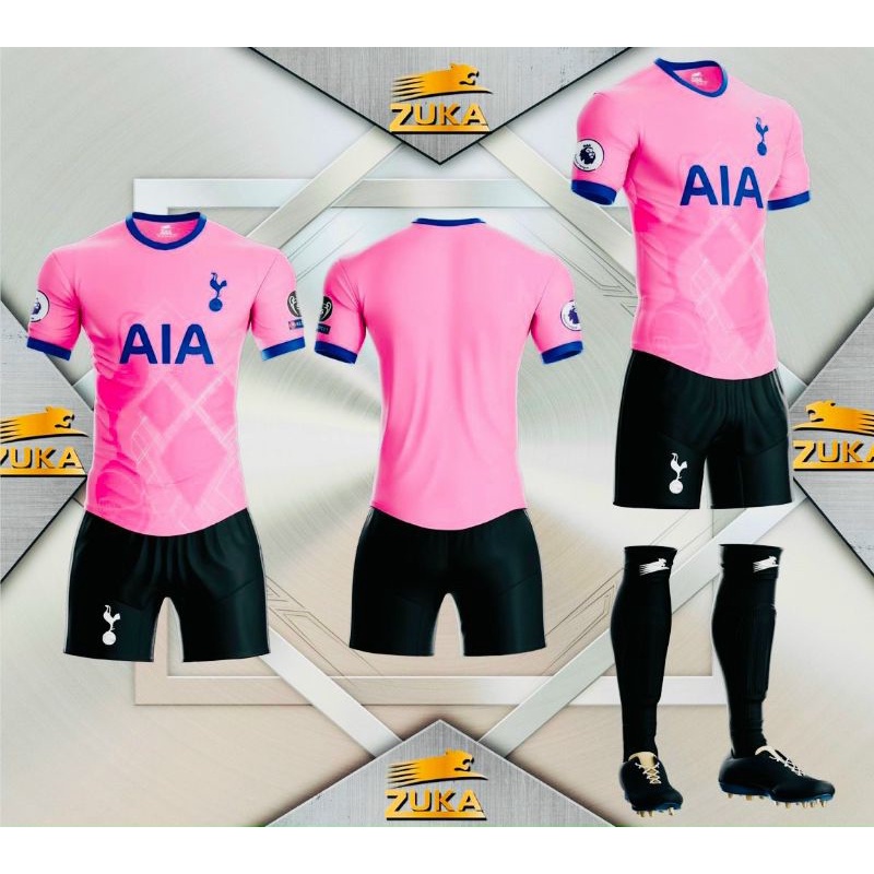 Bộ quần áo đá bóng CLB Tottenham hồng  2021-2022 thun thái cao cấp