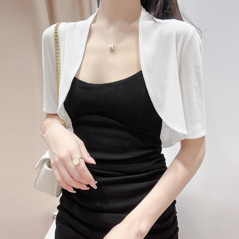 Áo Khoác Cardigan Chống Nắng Bằng Lụa Lạnh Siêu Mỏng Tay Lửng Thời Trang Cho Nữ#8.17