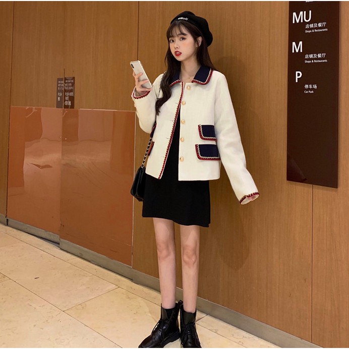 Áo khoác blazer vải dạ tweed tiểu thư sang chảnh hiện đại trendy | BigBuy360 - bigbuy360.vn