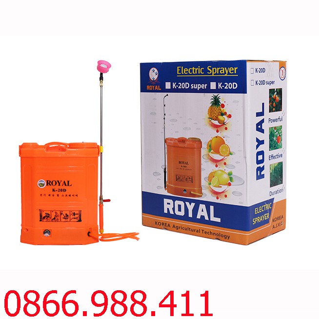 Bình phun thuốc sạc điện Royal K-20D