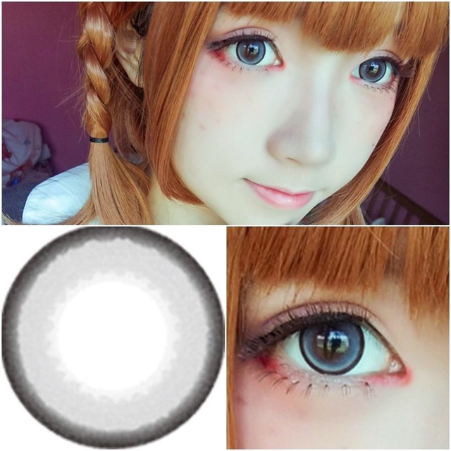 Sỉ HCM có sẵn kính áp tròng màu 1 cặp lens sakura xám