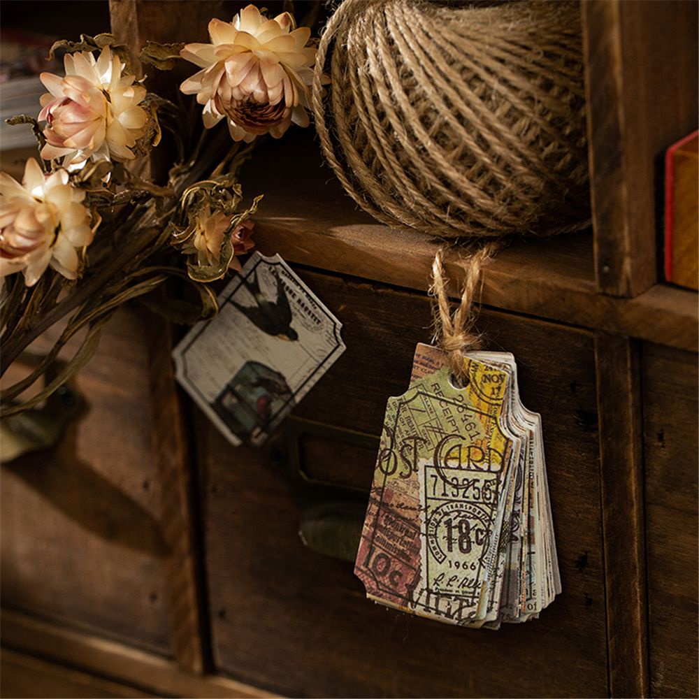 Miếng dán trang trí sổ tay hình hoa hồng phong cách vintage