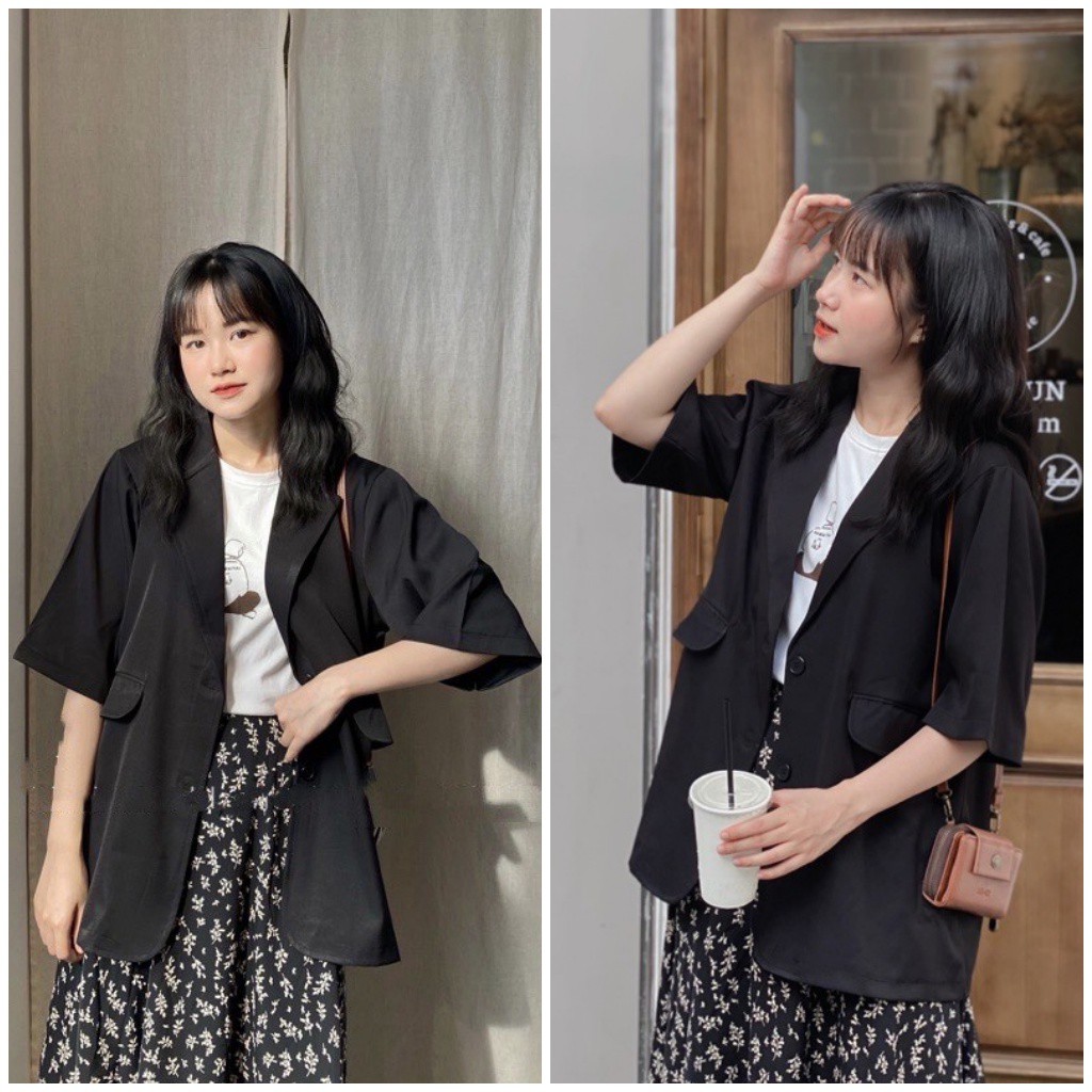 Áo Blazer Nữ Ngắn Tay Ulzzang 💖 𝘍𝘳𝘦𝘦𝘴𝘩𝘪𝘱 💖 Áo Vest Nữ Khoác Vintage Nhiều Màu LAVUSA | BigBuy360 - bigbuy360.vn