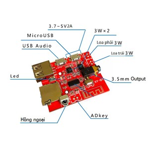 Mạch Bluetooth 4.1 có Khuếch đại (kèm remote)