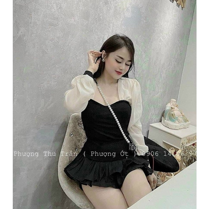 ÁO KIỂU PHỐI TAY VOAN DÀI LOVI