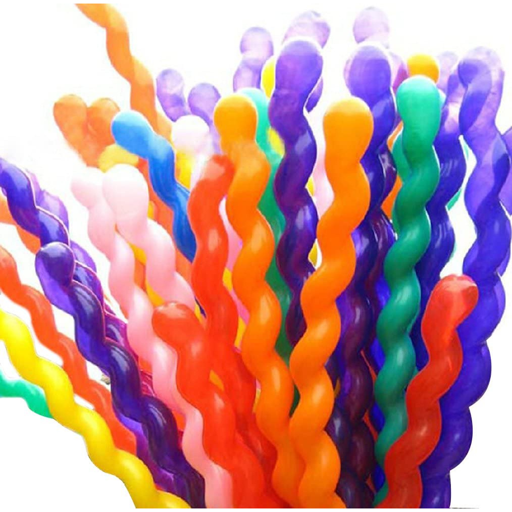10 Bong Bóng Xoắn Ốc Nhiều Màu Sắc