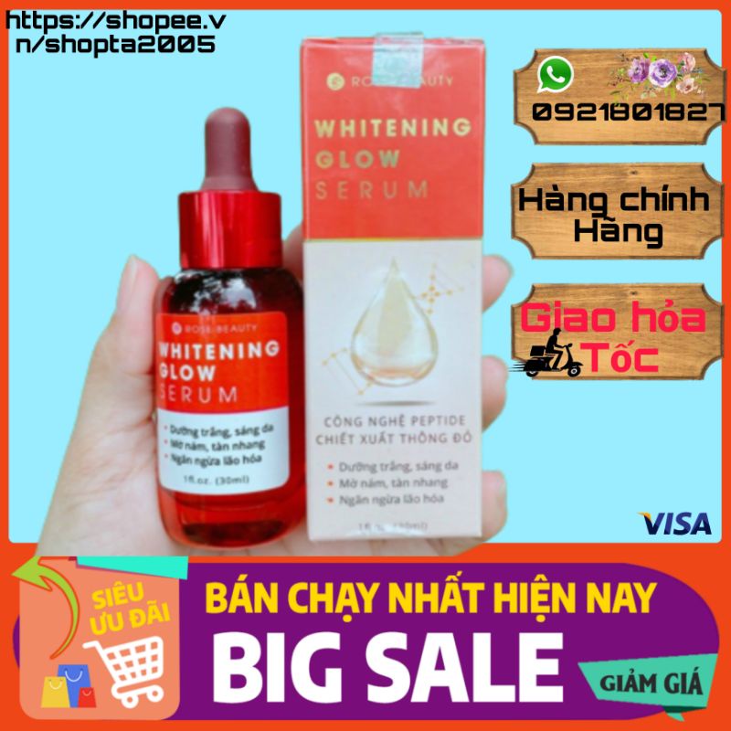 Serum Rose Beaty white  SKin căn bóng , trắng mịn 30 ml