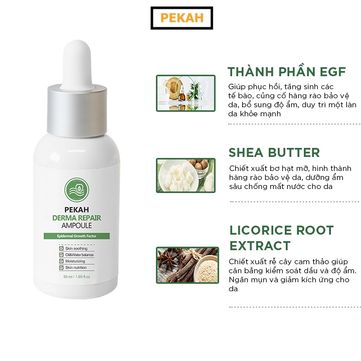 Serum Phục Hồi Và Tái Tạo Da PEKAH Derma Repair Ampoule 50ml