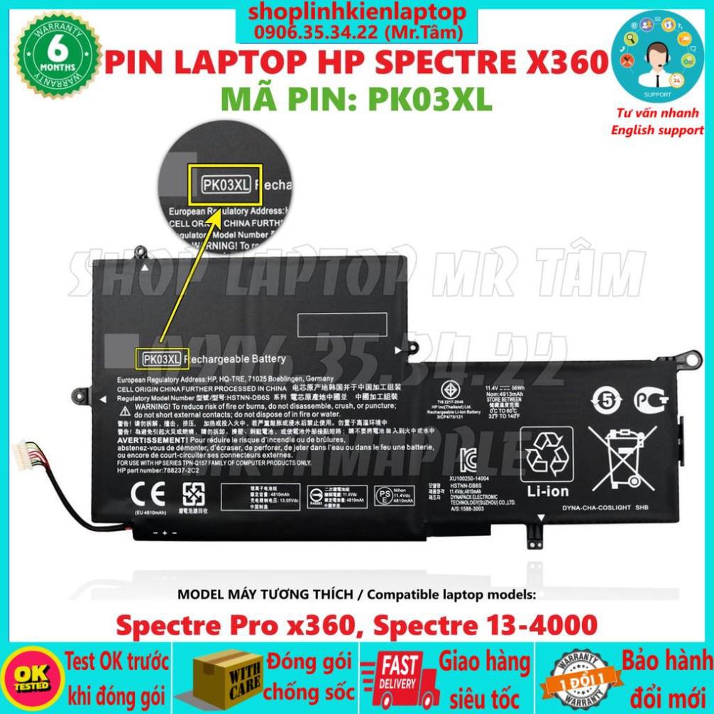 Pin Laptop HP SPECTRE X360 PK03XL (ZIN) - 6 CELL - Spectre Pro x360, Spectre 13-4000