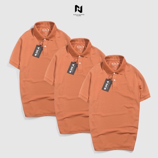Áo Polo Nam Màu Cam Đất Basic N.GG.A Chất Cotton