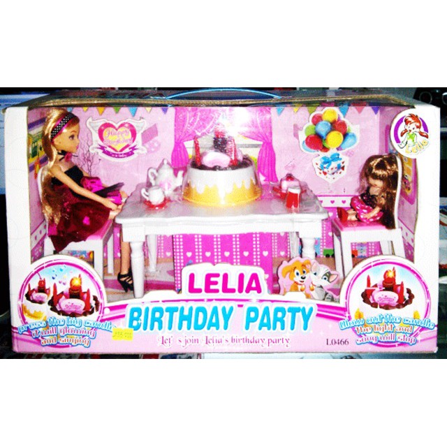 [Giá cực sốc] - Đồ chơi  Lelia birthday party - tiệc sinh nhật búp bê lelia và em gái