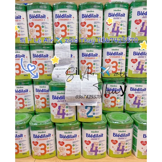 𝗛𝗮̀𝗻𝗴 𝗮𝗶𝗿- Sữa bột BLEDILAIT Pháp số 1-2-3 900g