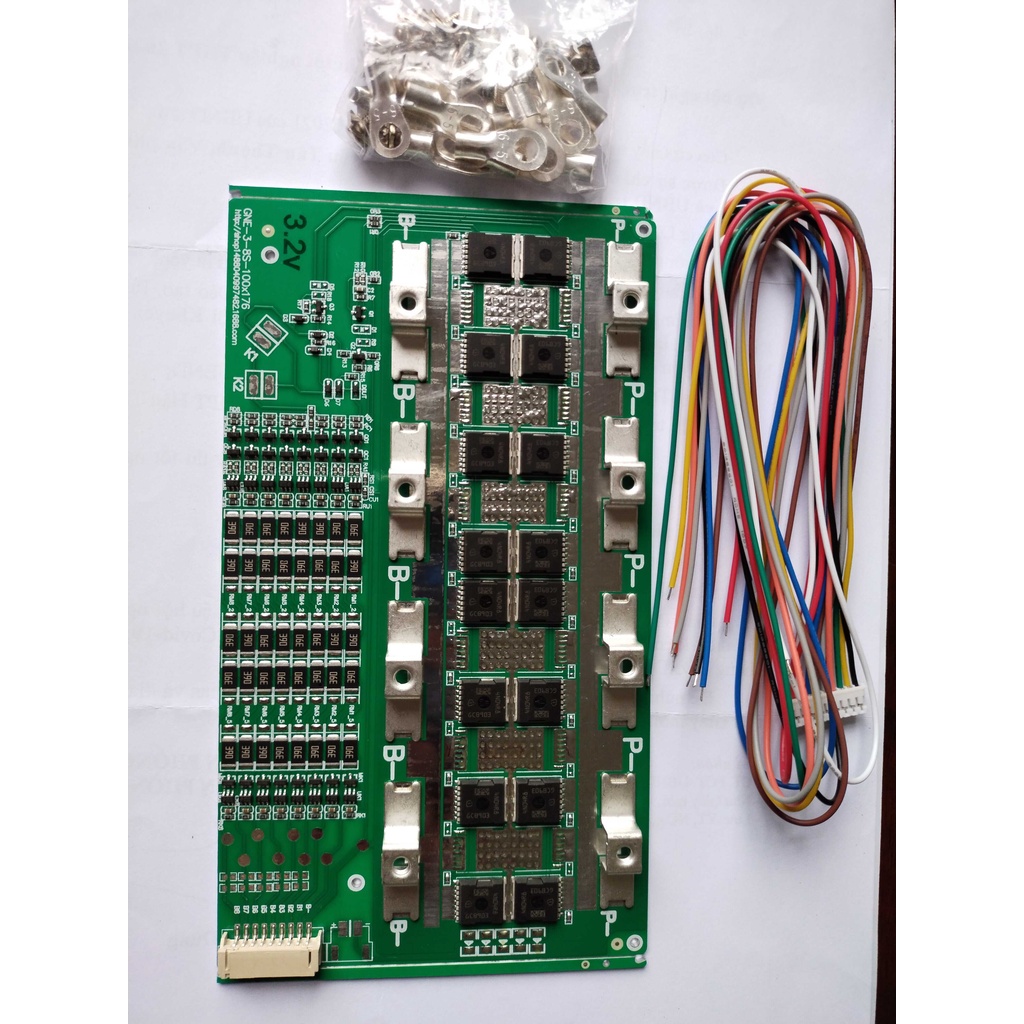 Mạch sạc và bảo vệ pin lithium lifepo4 8S 130A, 180A, 230A, BMS, LFP, 3.2V, 3,2V sạc xả chung cổng. Có cân bằng