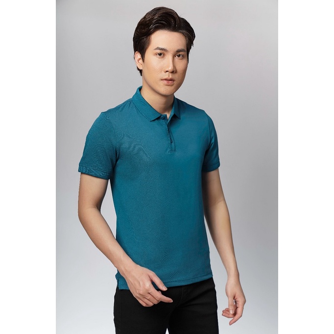 Áo thun nam có cổ bẻ polo OWEN APV23693 phông ngắn tay cao cấp dáng body fit màu xanh đậm trơn vải cotton mềm mát