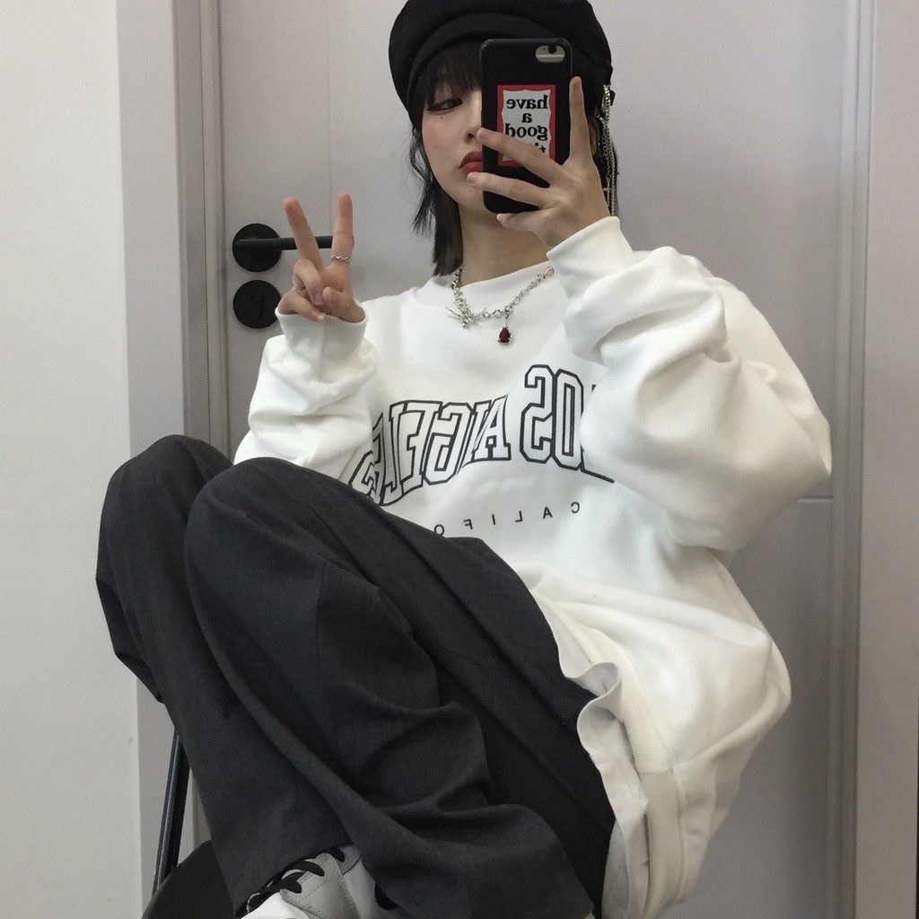 Áo hoodie Losangel phong cách Ulzzang Hàn Quốc tay dài họa tiết in hình phong cách cá tính CoolZ CZ505