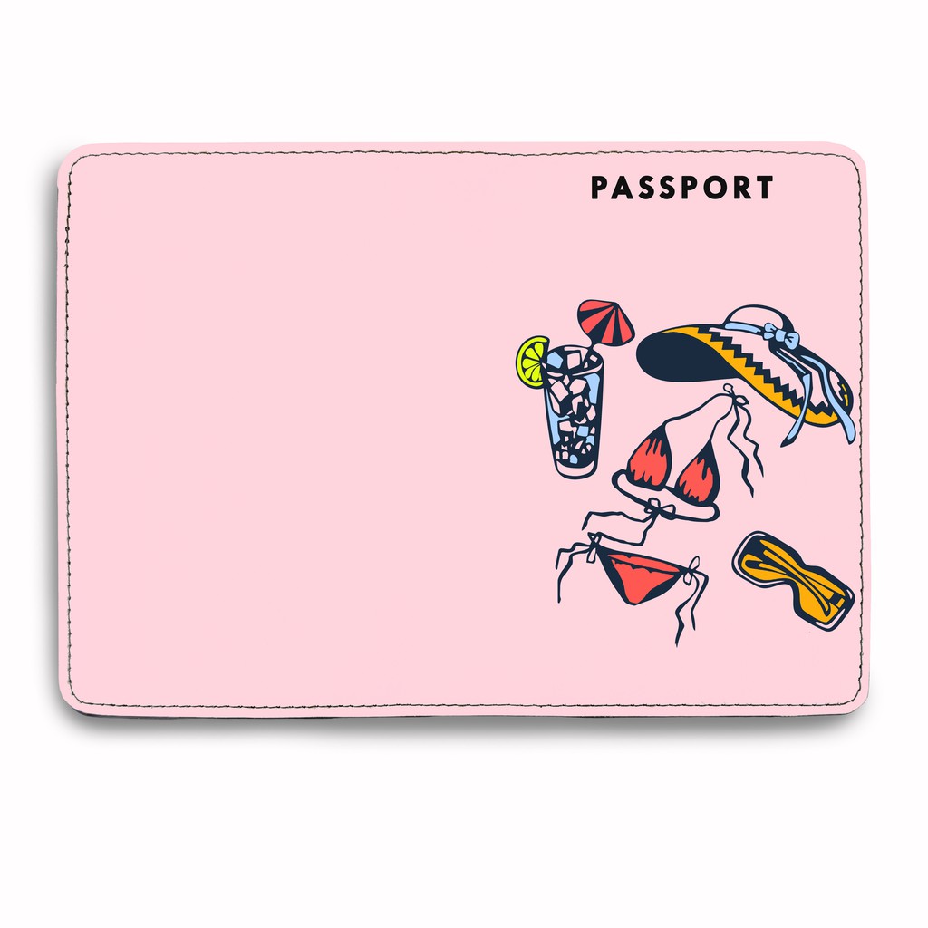 Bao Da Passport Du Lịch ĐI BIỂN DỄ THƯƠNG - Ví Đựng Hộ Chiếu Đơn Giản Xinh Xắn - Passport Cover Holder SIMPLE - LT037