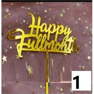 [Cỡ To] Túi 10 meka Full Month trang trí bánh sinh nhật, mica đầy tháng cắm bánh kem