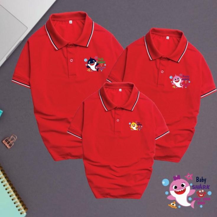 Áo Gia Đình POLO Có Cổ Chất Liệu Thun Poly Thái 4 Chiều  Đủ Size Cho Các Thành Viên Trong Gia Đình Từ 8 Đến 100kg .