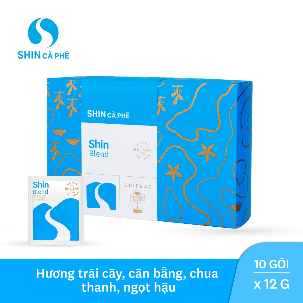 SHIN Cà Phê Bộ quà tặng SHIN Blend Phin Giấy tiện lợi - DripBag hộp 10 gói
