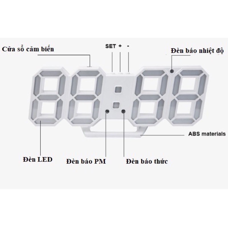 ĐỒNG HỒ LED 3d HÀN QUỐC treo tường để bàn thông minh trang trí phòng ngủ nhà cửa