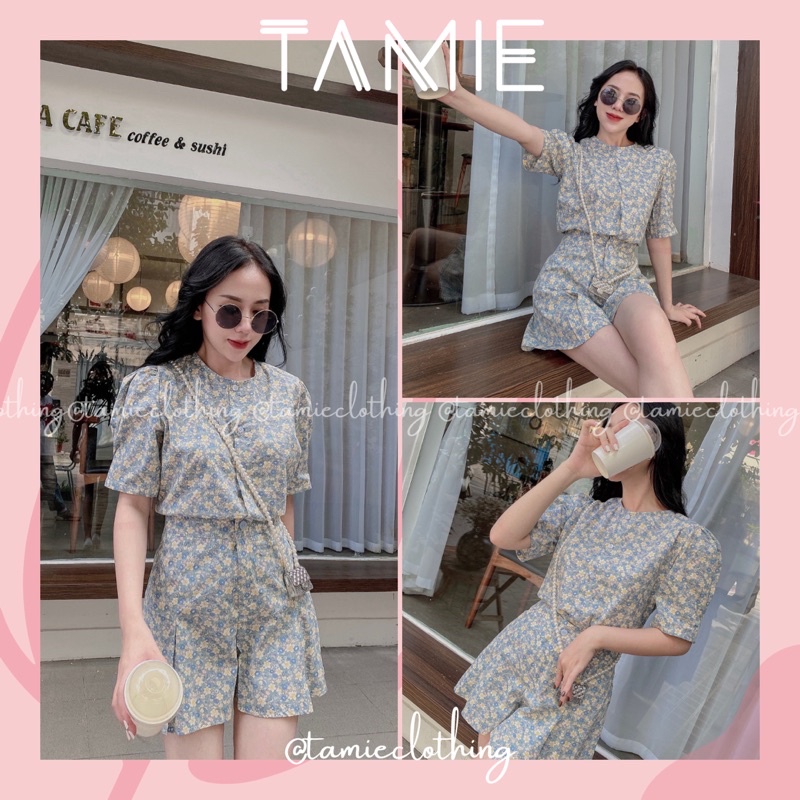 Set Hoa Nhí Summer Màu Pastel Áo Kèm Quần Short TAMIEclothing