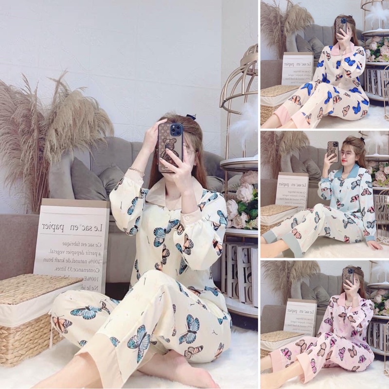 Bộ Đồ Pijama Hình Bướm _Hàng Loại 1