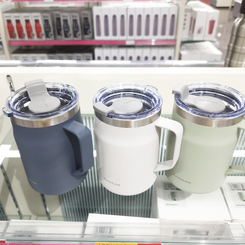 Cốc giữ nhiệt Inox304 Lock&amp;Lock Metro Mug 475ml LHC4219NVY Xanh Navi