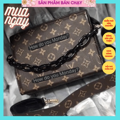 TÚI XÁCH NỮ HÌNH HỘP MÀU NÂU DA MỀM GIÁ RẺ SIÊU HOT