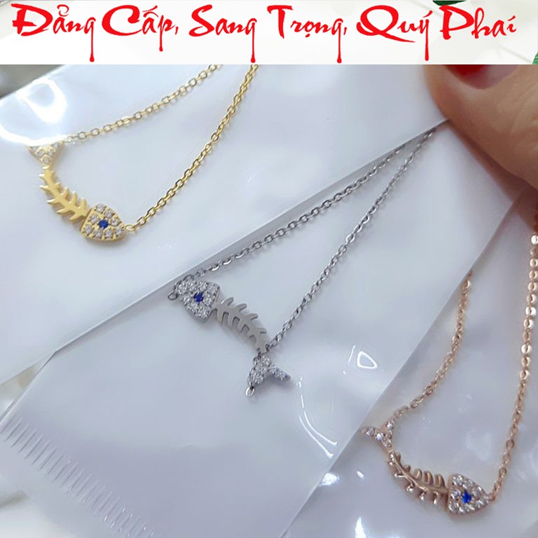 Dây chuyền nữ titan hình xương cá siêu đẹp, bền màu - độc lạ, hợp thời trang