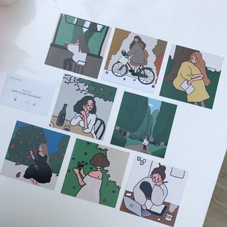 Set card cô gái 2 mặt