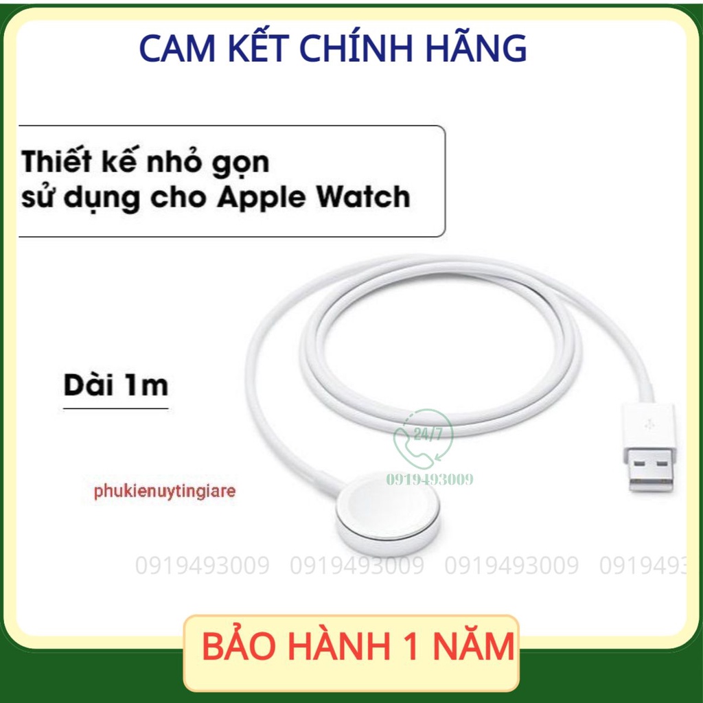 Dây sạc từ tính táo Watch-tương thích tất cả Series 1/2/3/4/5 BH 12 THÁNG 1 ĐỔI 1