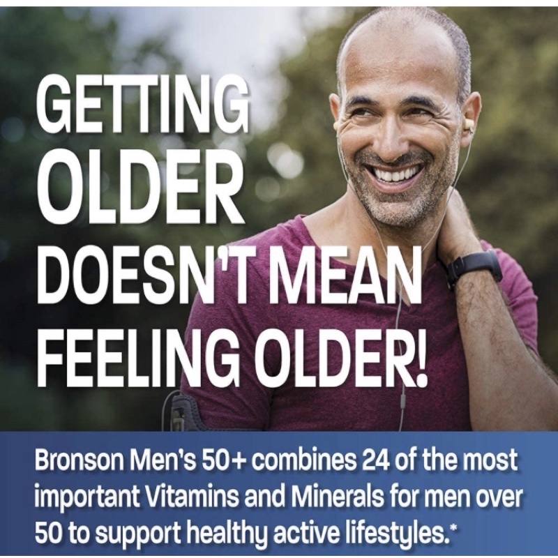 Vitamin tổng hợp cho Nam/ Nữ trên 50+ Bronson ONE Daily Mens 50+ Complete Multivitamin Multimineral 180 viên USA