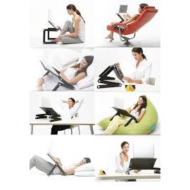 Bàn laptop xoay 360 độ có 2 quạt tản nhiệt kèm bàn di chuột Laptop Table T8
