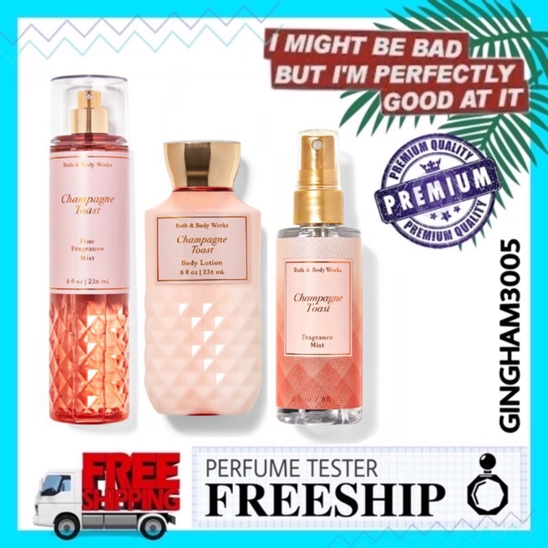 ✦GH✦ Xịt thơm toàn thân bodymist Bath &amp; Body Works mùi Champagne Toast 30ml/50ml/100ml