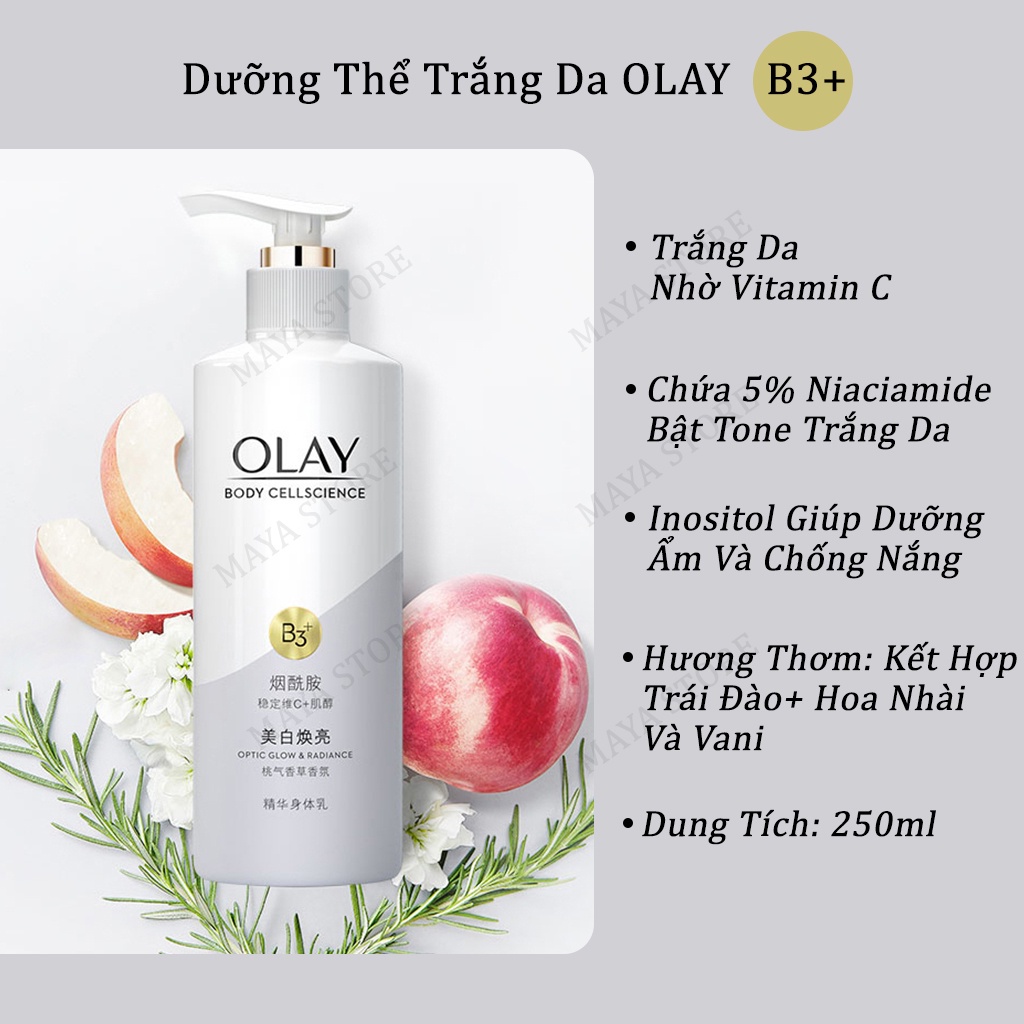 Sữa dưỡng thể Olay Bright Ultra Whitening nâng tone trắng da dưỡng ẩm 65ml - 250ml