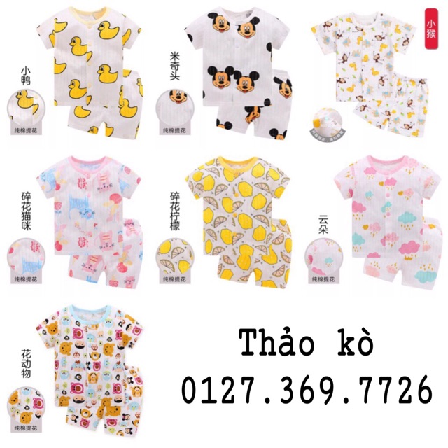 Combo 60 bộ cotton giấy cộc tay