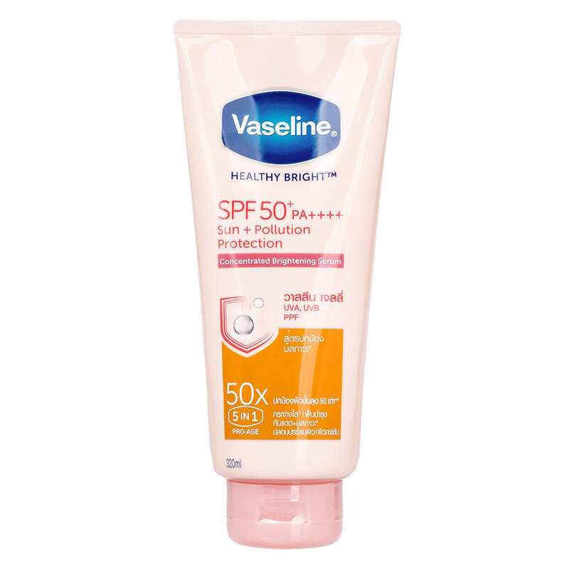 Tinh Chất Chống Nắng Vaseline Dưỡng Sáng Rạng Rỡ Sun + Pollution Protection 50X SPF50+/PA++++ 200ml