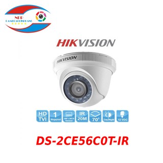 Camera hd-tvi dome hồng ngoại 1.0 megapixel hikvision ds-2ce56c0t-ir - hàng chính hãng